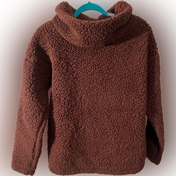 a new day Sweaters - A New Day Sweater Women’s Medium Purple Burgundy Cowl Turtleneck Sherpa